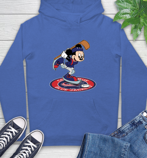 NHL Hockey Columbus Blue Jackets Cheerful Mickey Disney Shirt Hoodie 9