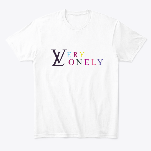 pzej very lonely classic t shirt 2 front white