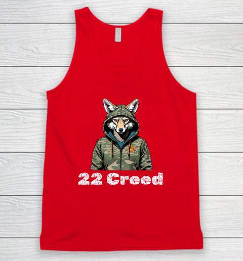 Coyote in Hood 22 Creed Graphic Hunting Tank Top 4