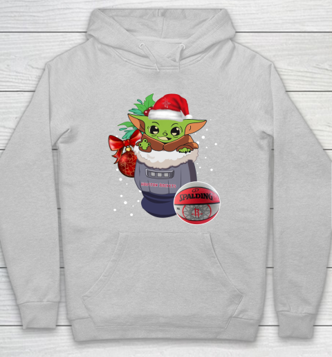 Houston Rockets Christmas Baby Yoda Star Wars Funny Happy NBA Hoodie 6