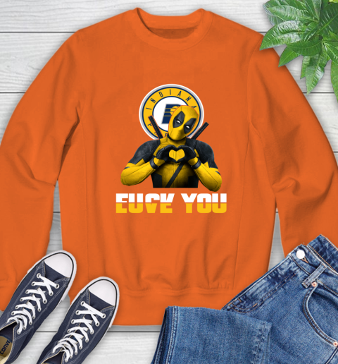 NBA Indiana Pacers Deadpool Love You Fuck You Basketball Sports Sweatshirt 3