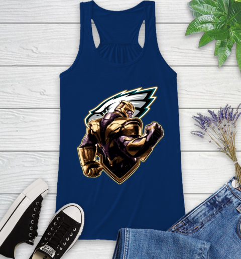 NFL Thanos Avengers Endgame Football Sports Philadelphia Eagles Racerback Tank 9