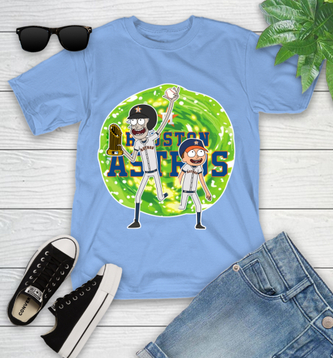 MLB Houston Astros Rick And Morty Commissioner's Trophy Baseball Sports Youth T-Shirt 11
