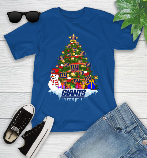 New York Giants Merry Christmas NFL Football Sports Youth T-Shirt 9