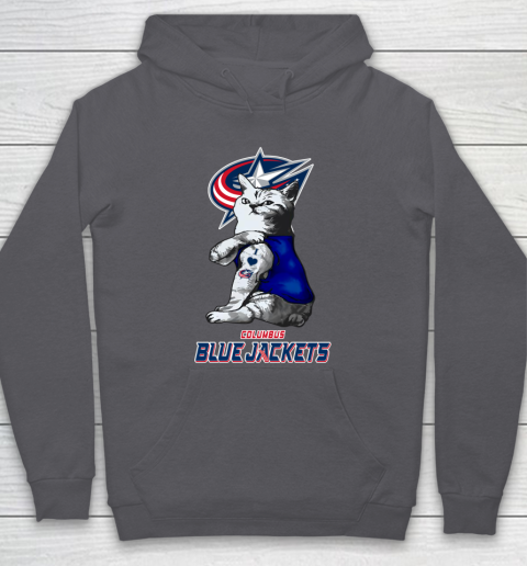 NHL My Cat Loves Columbus Blue Jackets Hockey Hoodie 4