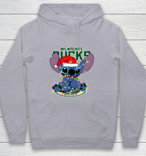 Milwaukee Bucks NBA noel stitch Basketball Christmas Youth Hoodie 4