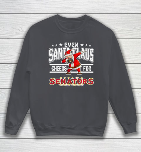 Ottawa Senators Even Santa Claus Cheers For Christmas NHL Sweatshirt 4
