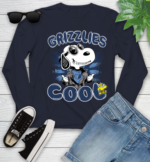 NBA Basketball Memphis Grizzlies Cool Snoopy Shirt Youth Long Sleeve 2