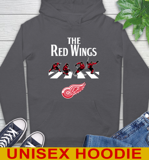 NHL Hockey Detroit Red Wings The Beatles Rock Band Shirt Hoodie 7