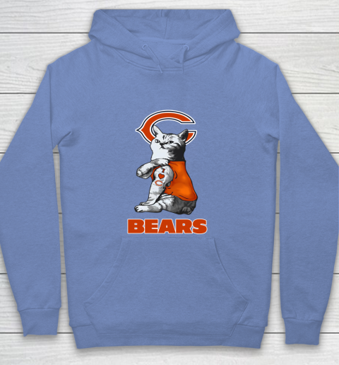 NFL Football My Cat Loves Chicago Bears Youth Hoodie 8
