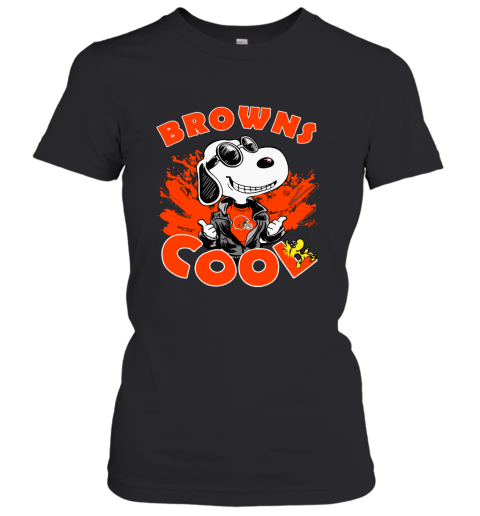 Cleveland Browns Snoopy Joe Cool We're Awesome Women's T-Shirt