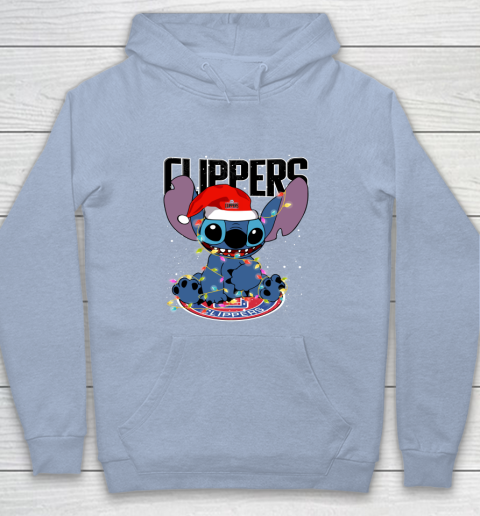 LA Clippers NBA noel stitch Basketball Christmas Youth Hoodie - Image 6
