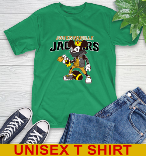 Jacksonville Jaguars NFL Football Mickey Peace Sign Sports T-Shirt 7
