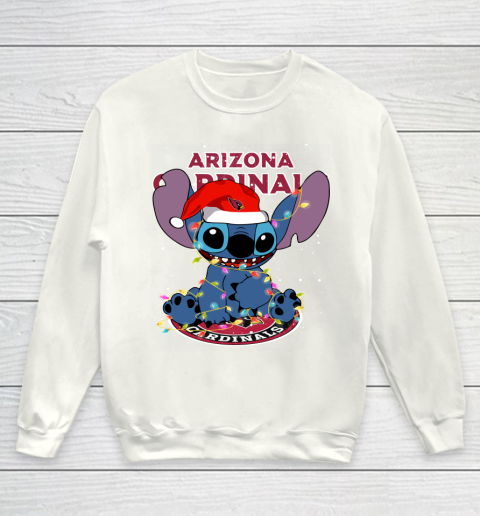 Arizona Cardinals NFL Football noel stitch Christmas Youth Sweatshirt
