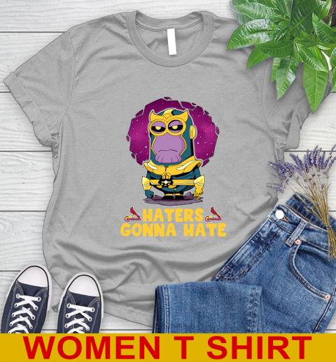 MLB Baseball St.Louis Cardinals Haters Gonna Hate Thanos Minion Marvel Shirt Women's T-Shirt - Image 6