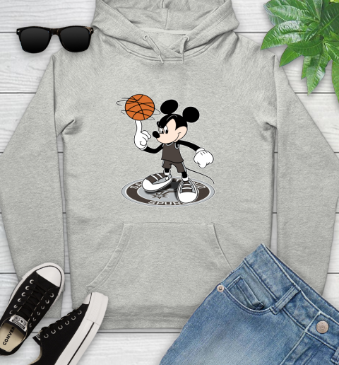 NBA Basketball San Antonio Spurs Cheerful Mickey Disney Shirt Youth Hoodie 2