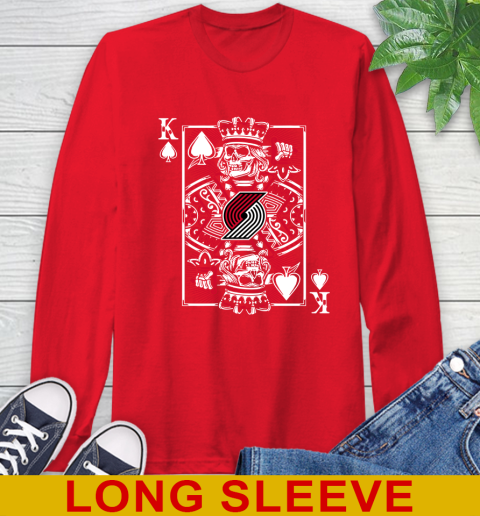 Portland Trail Blazers NBA Basketball The King Of Spades Death Cards Shirt Long Sleeve T-Shirt 12
