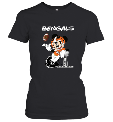 Mickey Bengals Taking The Super Bowl Trophy Football Women's T-Shirt