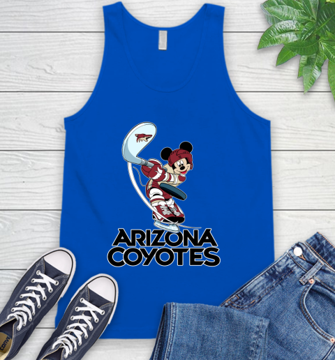 NHL Hockey Arizona Coyotes Cheerful Mickey Mouse Shirt Tank Top 5