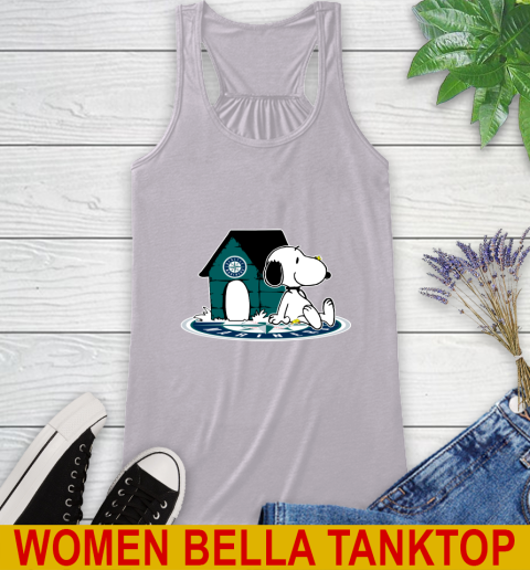 MLB Baseball Seattle Mariners Snoopy The Peanuts Movie Shirt Racerback Tank 5