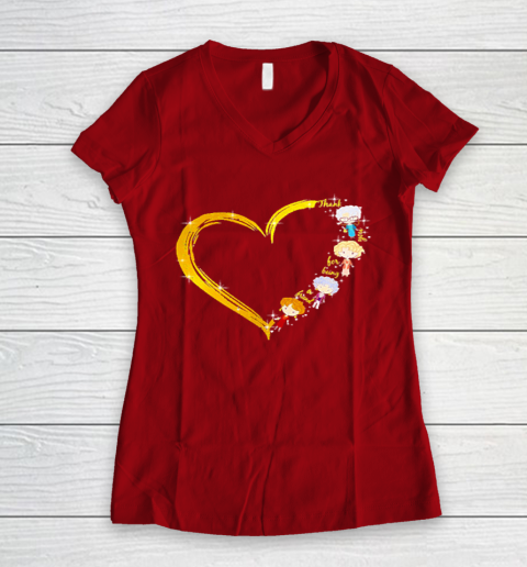 Heart The Golden Girls Thank you for being a friend Women's V-Neck T-Shirt 8