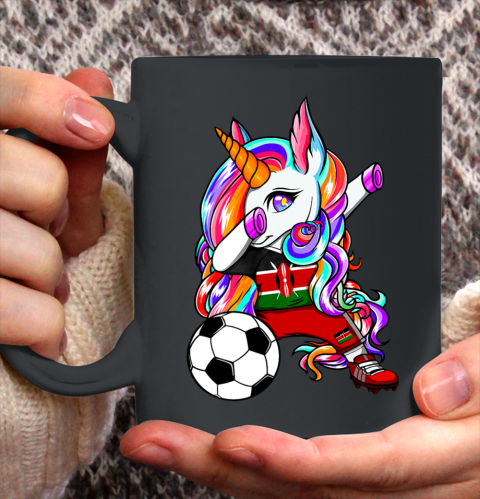 Dabbing Unicorn Kenya Soccer Fans Jersey Kenyan Football Ceramic Mug 11oz