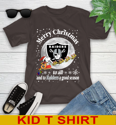 Oakland Raiders Merry Christmas To All And To Raiders A Good Season NFL Football Sports Youth T-Shirt 6