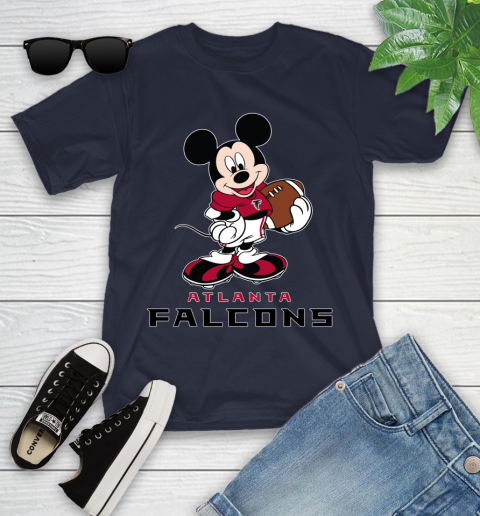 NFL Football Atlanta Falcons Cheerful Mickey Mouse Shirt Youth T-Shirt 3