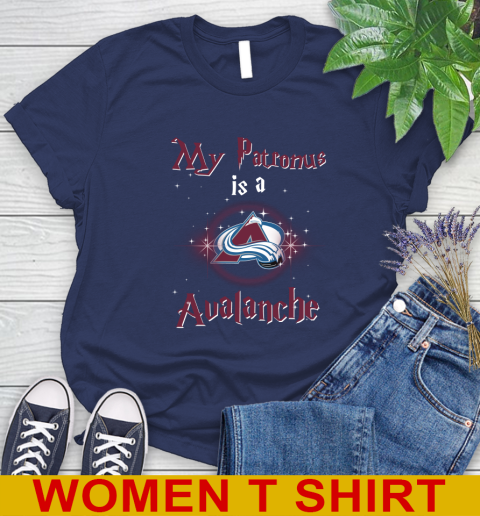 NHL Hockey Harry Potter My Patronus Is A Colorado Avalanche Women's T-Shirt 12