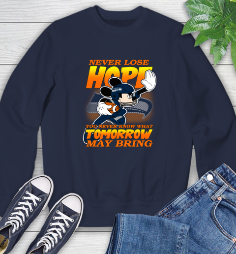 Seattle Seahawks NFL Football Mickey Disney Never Lose Hope Sweatshirt 2