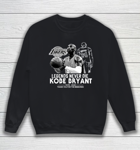 Kobe Bryant Legends Never Die 1978 2020 Thank You For The Memories Sweatshirt