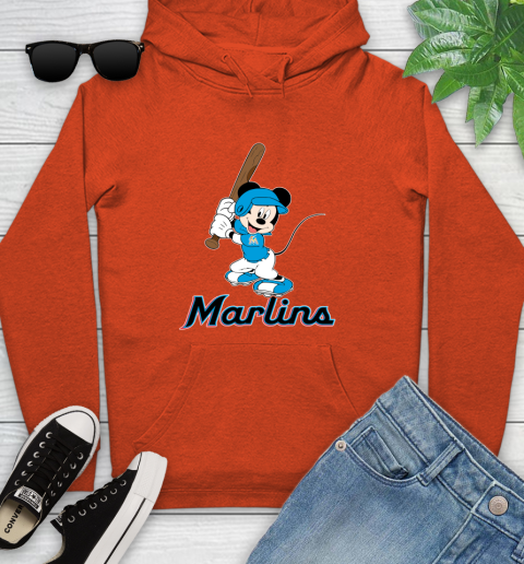 MLB Baseball Miami Marlins Cheerful Mickey Mouse Shirt Youth Hoodie 5