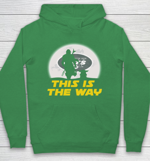 New York Jets NFL Football Star Wars Yoda And Mandalorian This Is The Way Hoodie 5