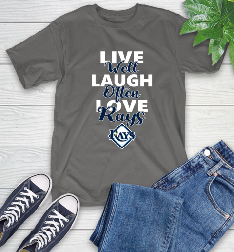 MLB Baseball Tampa Bay Rays Live Well Laugh Often Love Shirt T-Shirt 11