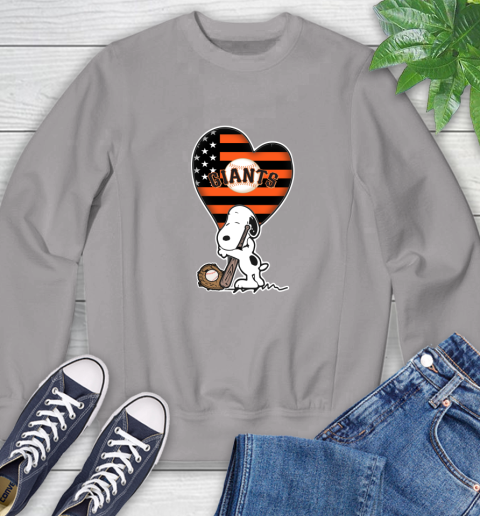 San Francisco Giants MLB Baseball The Peanuts Movie Adorable Snoopy Sweatshirt 5