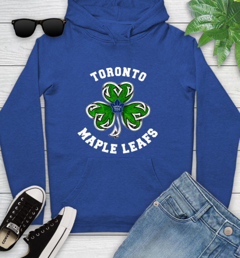 NHL Toronto Maple Leafs Three Leaf Clover St Patrick's Day Hockey Sports Youth Hoodie 11