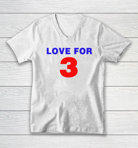 Love For 3 Shirt Pray For Damar Hamlin V-Neck T-Shirt