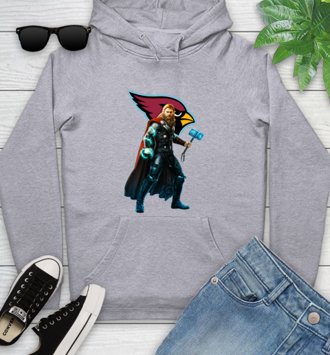 NFL Thor Avengers Endgame Football Arizona Cardinals Youth Hoodie 6