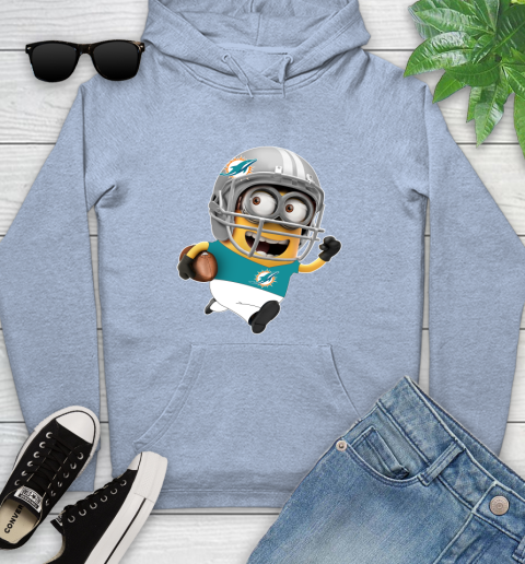 NFL Miami Dolphins Minions Disney Football Sports Youth Hoodie 10