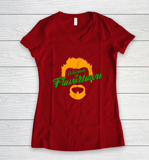 Guy Fieri Flavortown Shirt Welcome to Flavortown Women's V-Neck T-Shirt 8