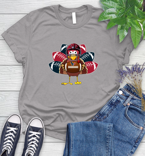Houston Texans Turkey Thanksgiving Day Women's T-Shirt 5