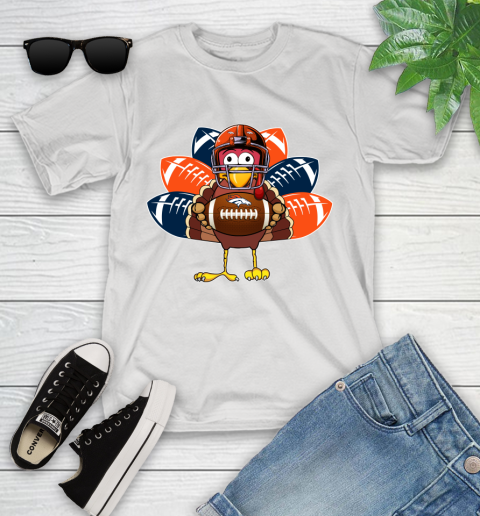 Denver Broncos Turkey Thanksgiving Day Youth T-Shirt