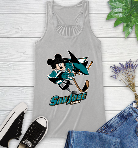 NHL San Jose Sharks Mickey Mouse Disney Hockey T Shirt Racerback Tank