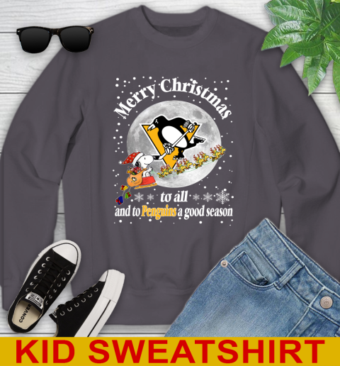 Pittsburgh Penguins Merry Christmas To All And To Penguins A Good Season NHL Hockey Sports Youth Sweatshirt 5