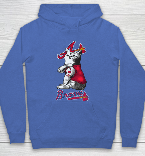 MLB Baseball My Cat Loves Atlanta Braves Hoodie 6