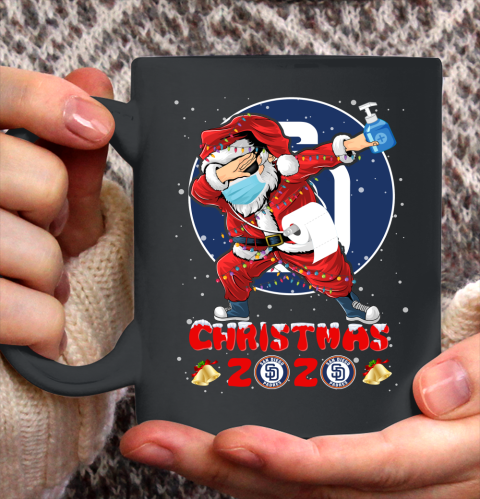 San Diego Padres Funny Santa Claus Dabbing Christmas 2020 MLB Ceramic Mug 11oz