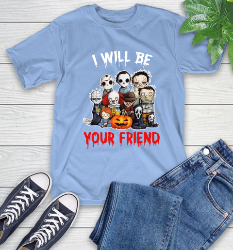 Halloween Horror Movie Characters Chibi I Will Be Your Friend T-Shirt 8
