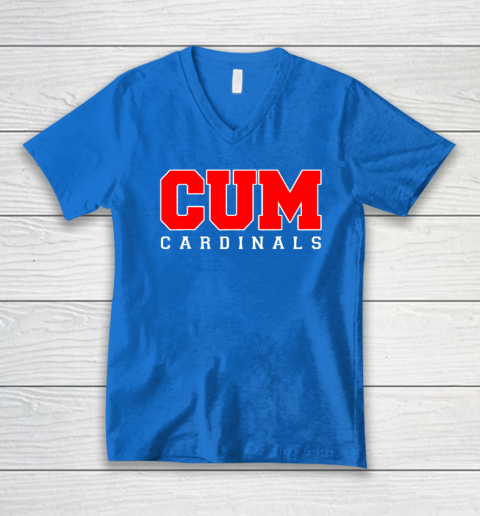 CUM Cardinals Christian University Michigan V-Neck T-Shirt 4