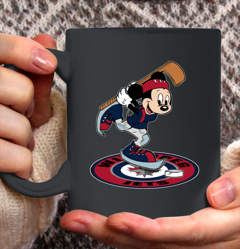 NHL Hockey Winnipeg Jets Cheerful Mickey Disney Shirt Ceramic Mug 15oz