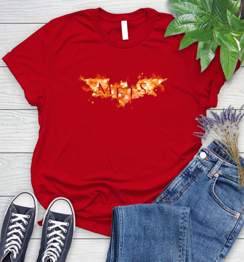 MLB New York Mets Batman Logo DC Baseball Sports Shirt Women's T-Shirt 13